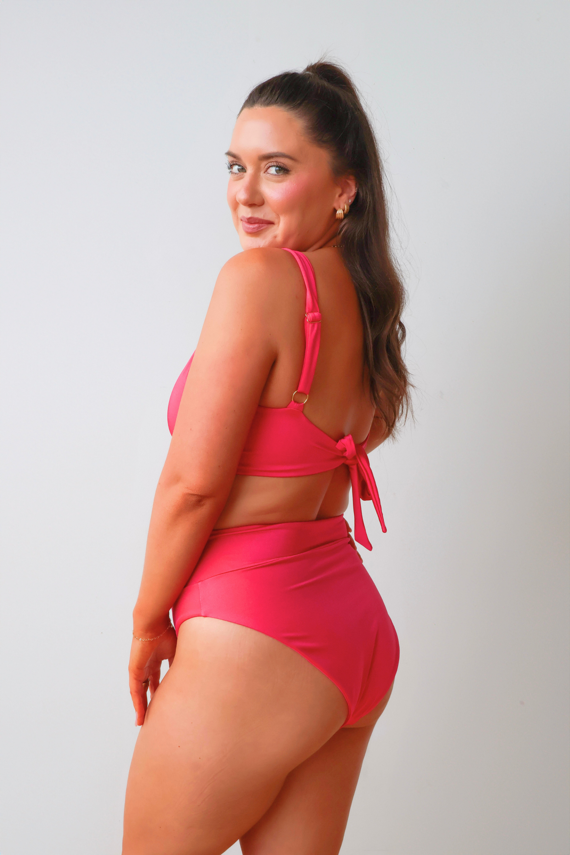 Fuschia Kaia Bikini Knot Top