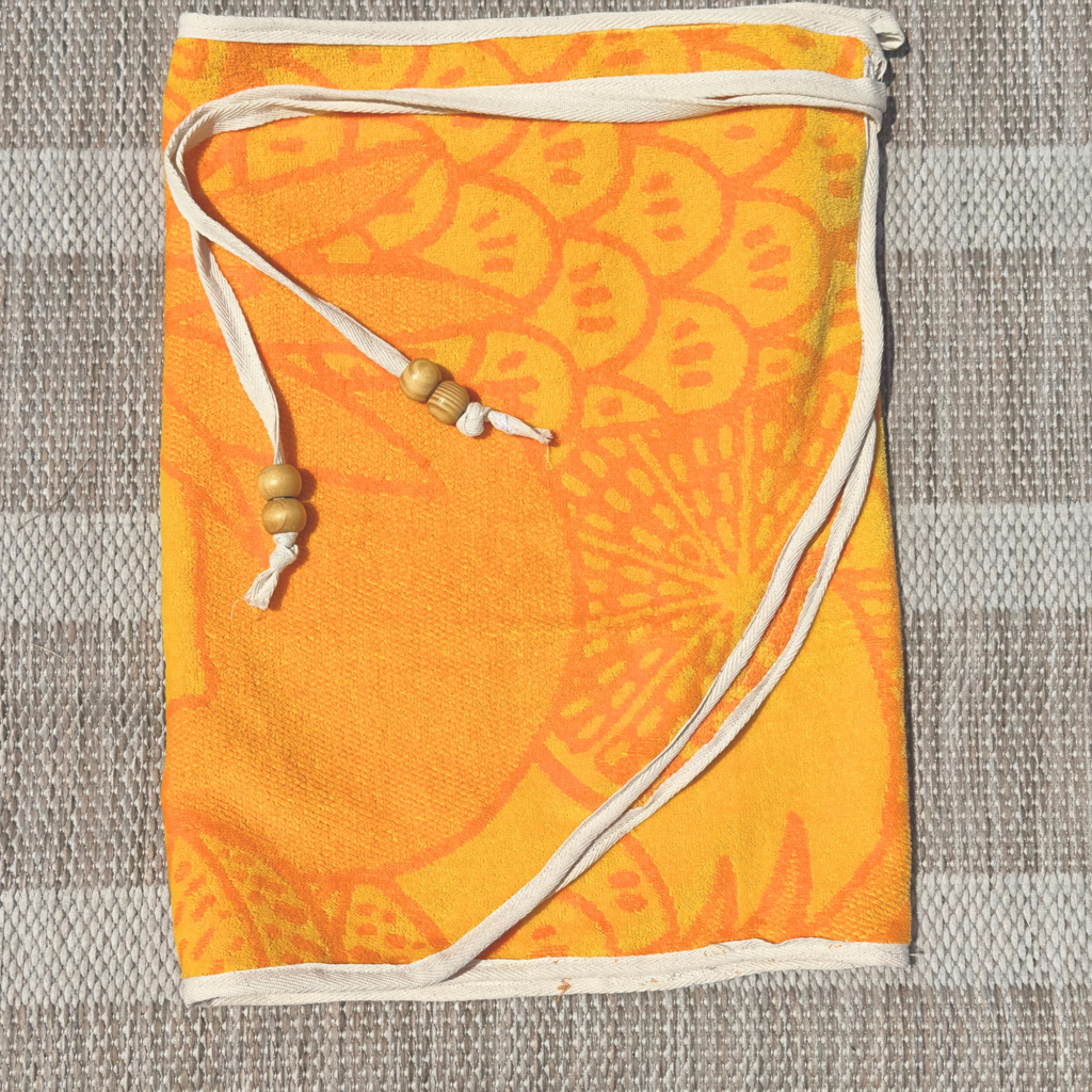 Orange Pineapple - Handmade Beach Towel Wrap Skirt