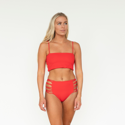 Tulum Red Bikini Bottom