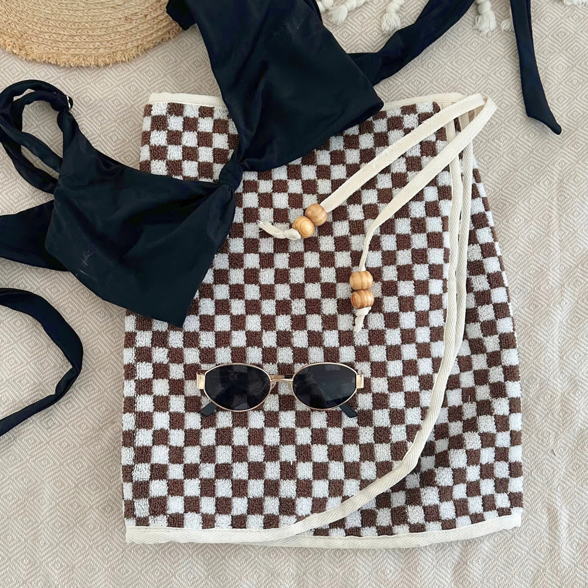 Chess - Handmade Beach Towel Wrap Skirt