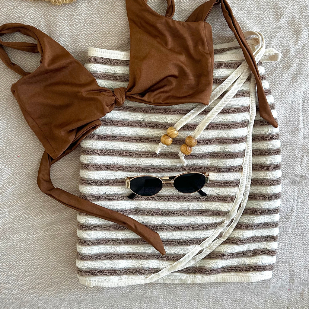 Stripped - Handmade Beach Towel Wrap Skirt