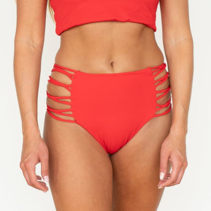 Tulum Red Bikini Bottom