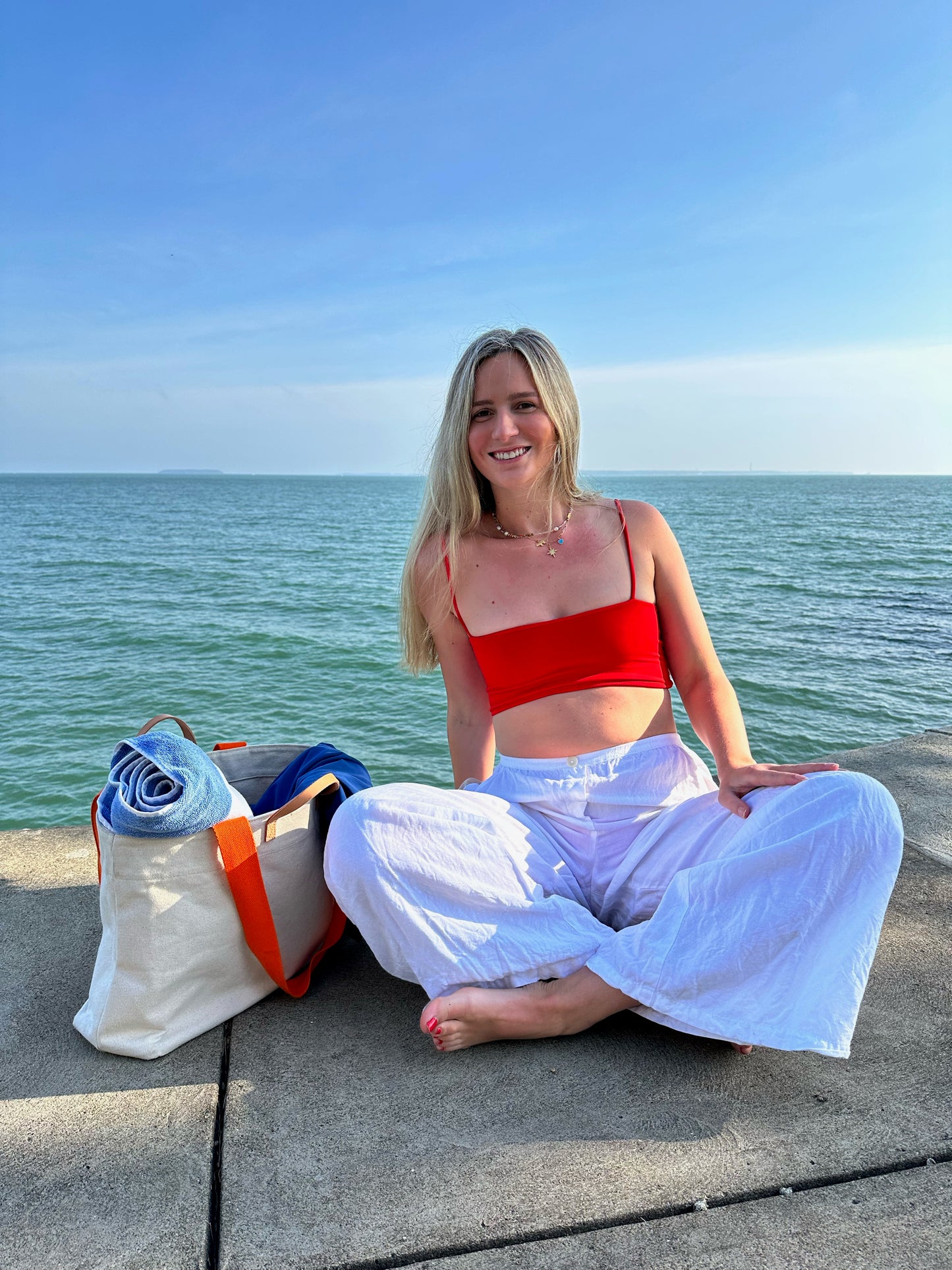 Bondi Red Bikini Top