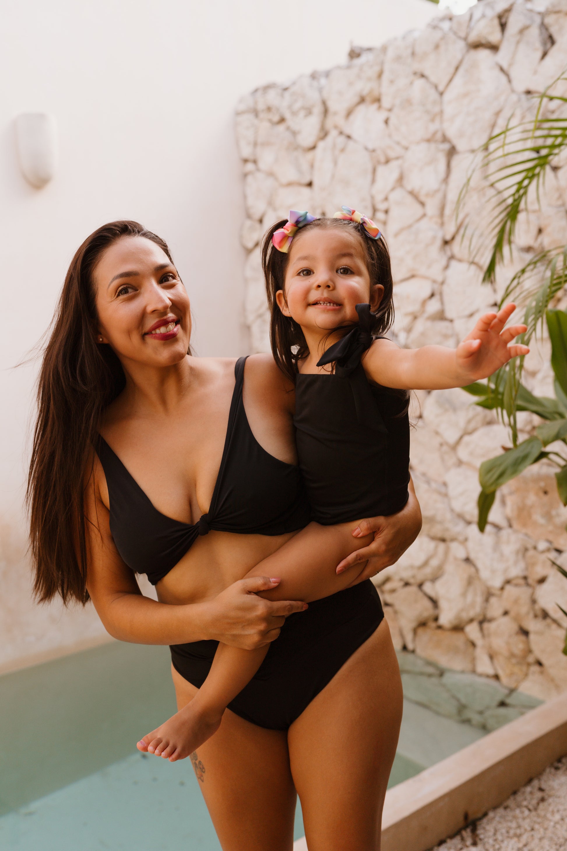 Black Kaia Bikini Knot Top