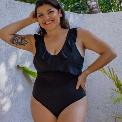 Seychelles Black One-Piece Swimsuit